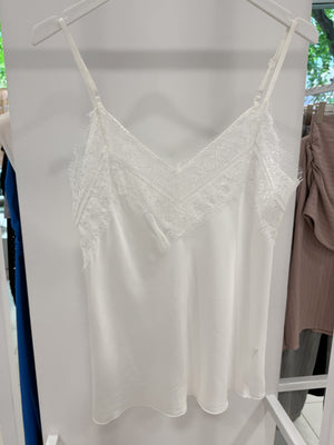 LACE SATIN CAMI TOP | Сатениран топ с дантела