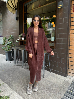 Cozy Luxe Brown – dolga jopica