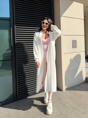 Cozy Luxe Withe – Long Vest