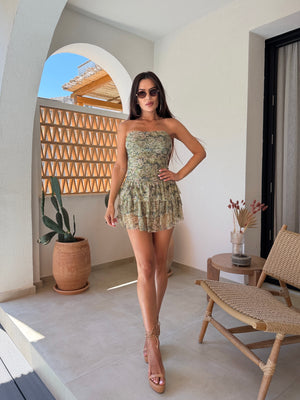 FLEUR MESH MINI DRESS