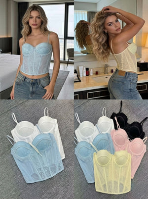 DIVA LACE CORSET | Дантелен корсет с банели