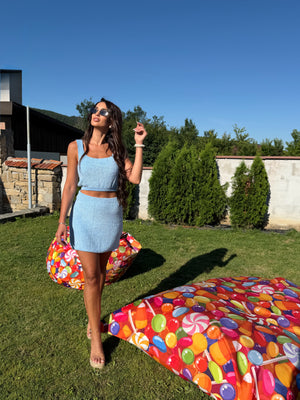 DOLL SET – Blue Two-Piece Set