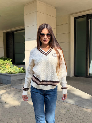 HERITAGE KNIT – пуловер с V-деколте