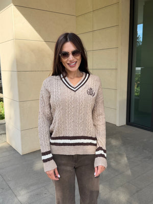 HERITAGE KNIT – пуловер с V-деколте
