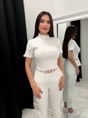 SOFT LACE RIB TOP