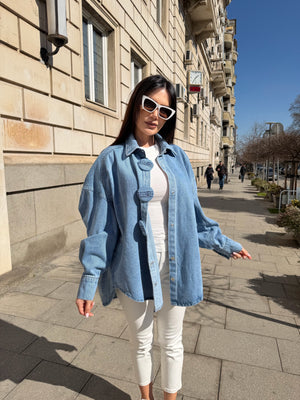 Oversized Denim Statement Риза