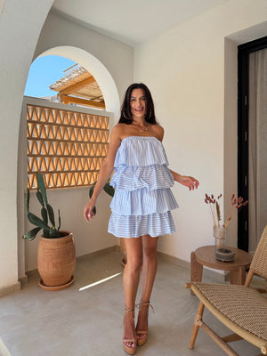 РОКЛЯ BLUE RUFFLE