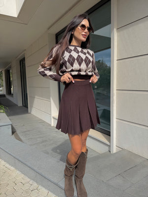 PLEATED KNIT SKIRT – плетена пола плисе