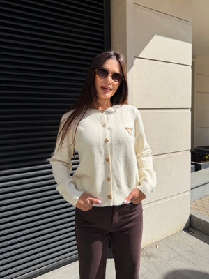 TEDDY BUTTON CARDIGAN – pletena jopica z gumbi v obliki medvedkov