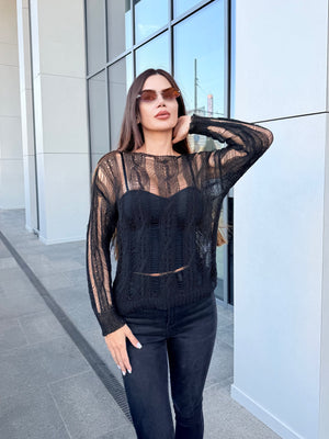 SHEER KNIT TOP – ефирен плетен топ