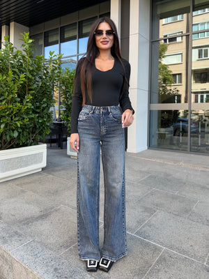 VINTAGE WIDE LEG JEANS – wide-leg jeans
