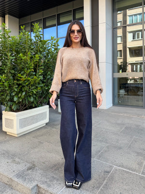 WIDE LEG JEANS – тъмносини дънки с широк крачол