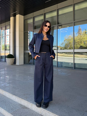 LONDON BARREL-LEG TROUSERS – hlače balonastega kroja